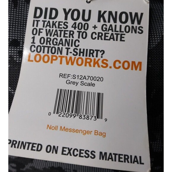 Looptworks Noll Messenger Bag Limited Edition Shoulder Bag Made in USA Gray - Picture 5 of 8